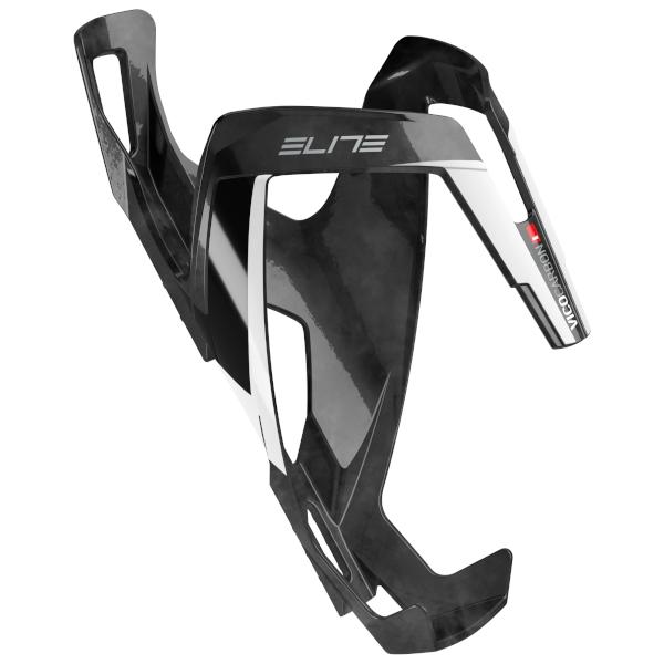 Gloss Black/White 21 Elite Vico Carbon Water Bottle Cage - Options