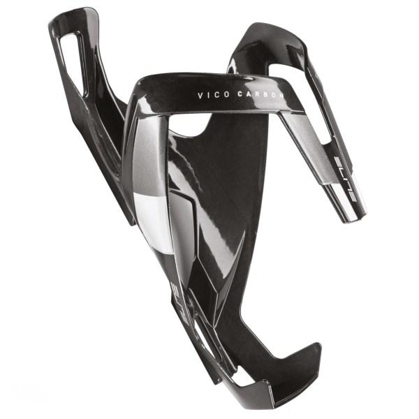 Gloss Black/White Elite Vico Carbon Water Bottle Cage - Options