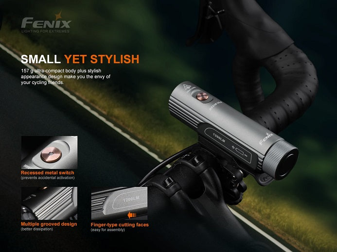 Fenix BC21R V3.0 high-performance USB rechargeable bicycle light durable design for bright and safe night riding