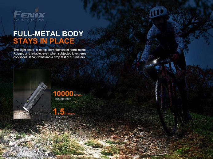 Fenix BC21R V3.0 high-performance USB rechargeable bicycle light durable design for bright and safe night riding
