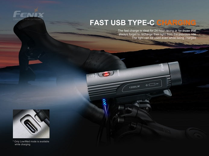Fenix BC21R V3.0 high-performance USB rechargeable bicycle light durable design for bright and safe night riding