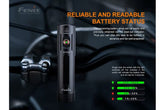 Fenix BC26R 1600 lumens rechargeable bike light with USB-C charging durable design for bright road and trail cycling