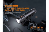 Fenix BC26R 1600 lumens rechargeable bike light with USB-C charging durable design for bright road and trail cycling