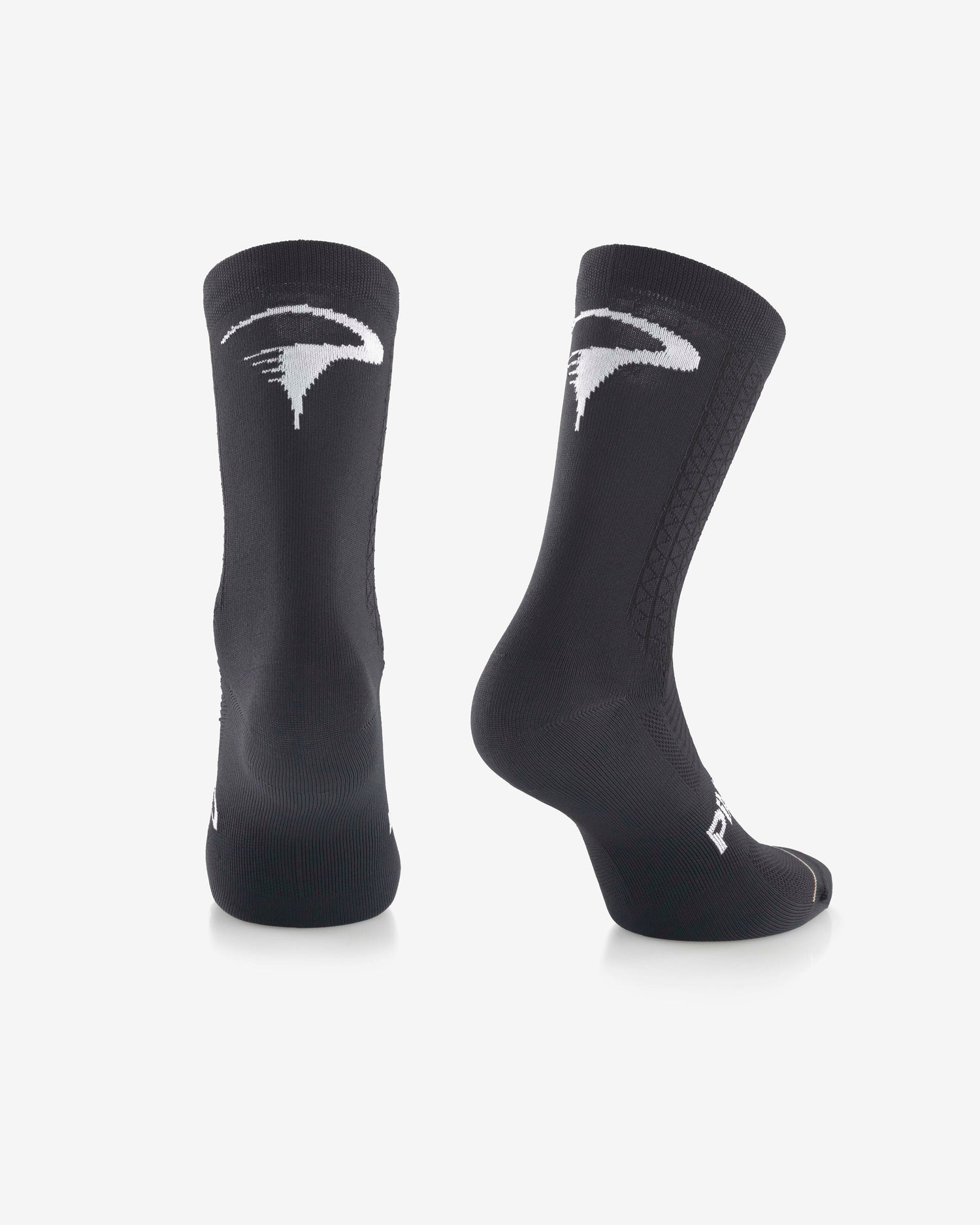 Pinarello lightweight black cycling socks with breathable performance fabric