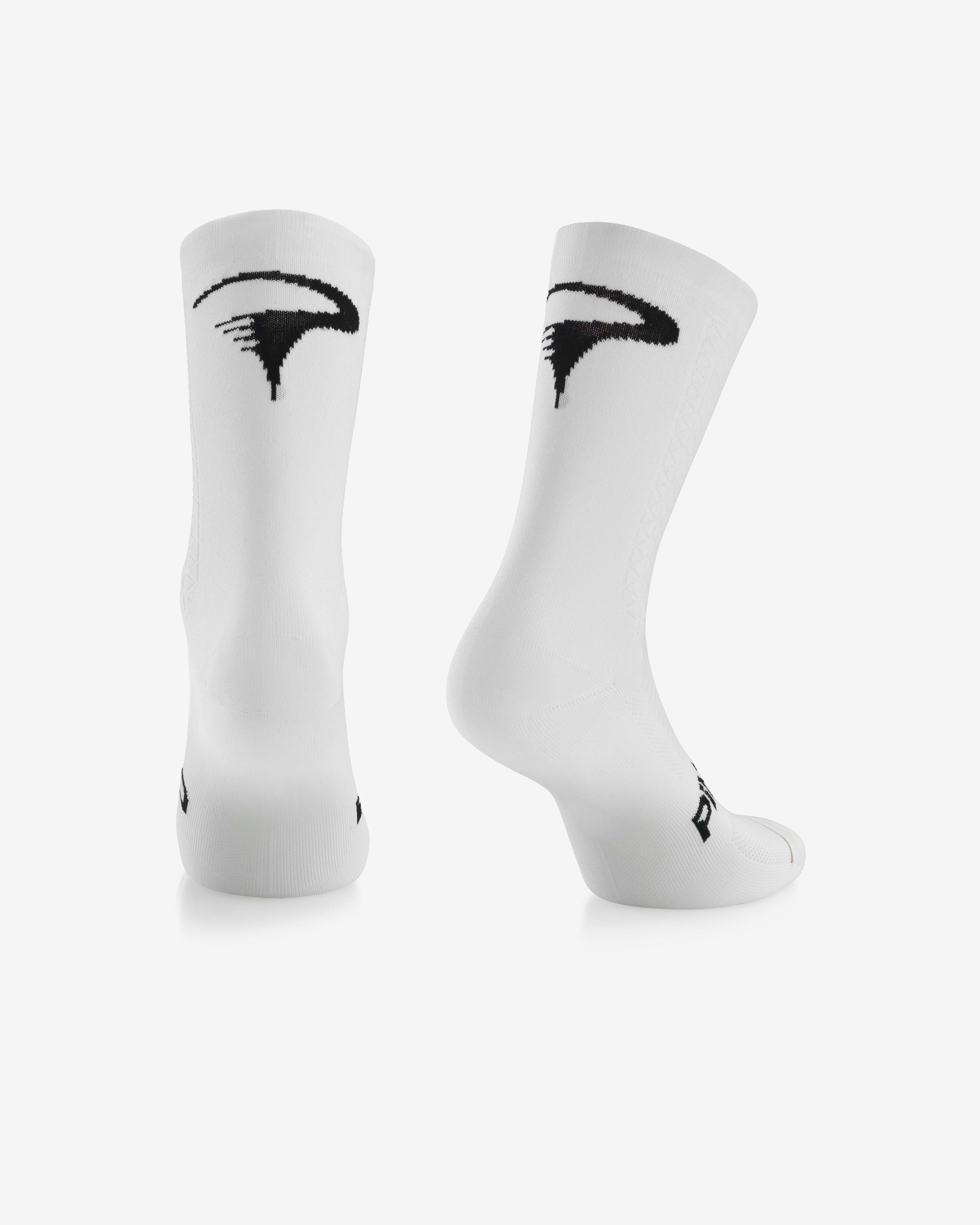 Pinarello lightweight white cycling socks for road and race performance