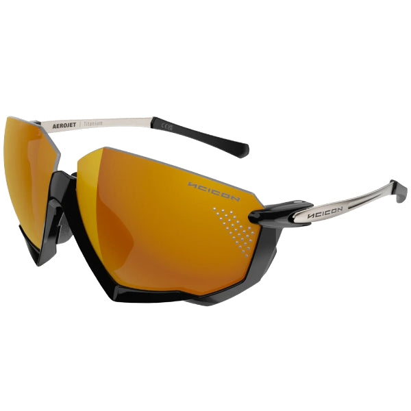 Scicon Aerojet Black cycling sunglasses with Multimirror Bronze Lens – UV400 protective eyewear for road and gravel riders