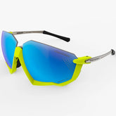 Scicon Aerojet Fluo Yellow cycling sunglasses with Multimirror Blue Lens – UV400 protective eyewear for professional cyclists