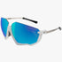 Scicon Aerojet White cycling sunglasses with Multimirror Blue Lens – UV400 protective eyewear for road and gravel riders