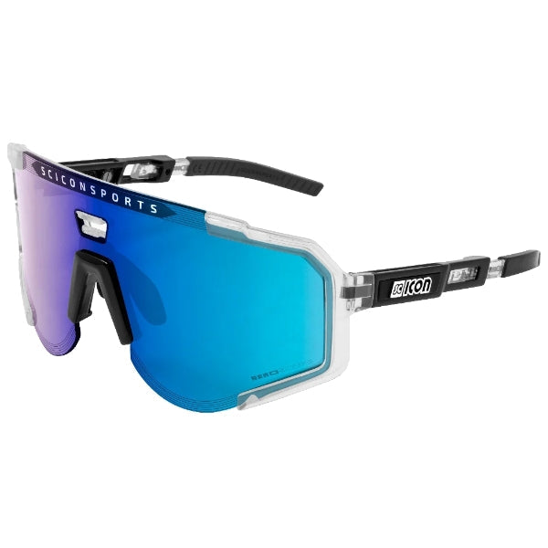 Scicon Aeroscope Crystal sunglasses with Multimirror Blue lens for cycling