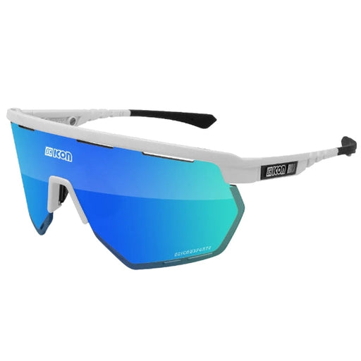 Scicon Aerowing White Sunglasses, Multimirror Blue Lens