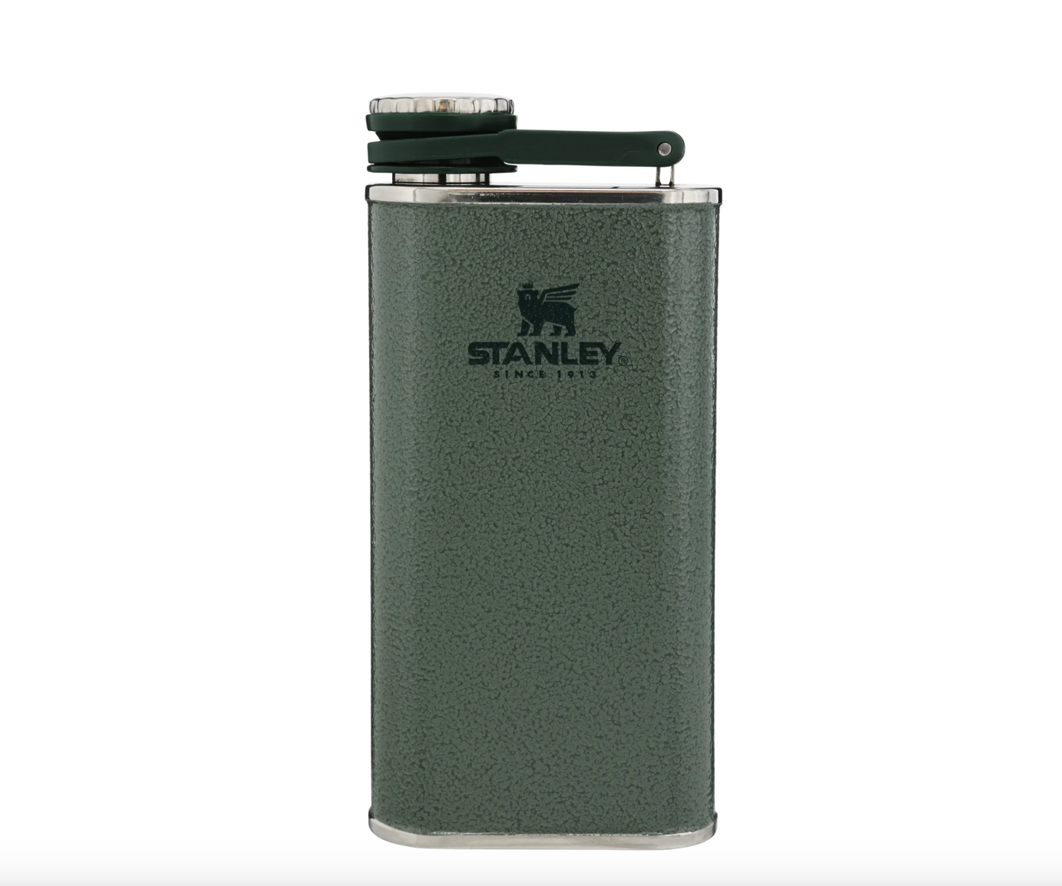 Stanley Classic Easy Fill wide mouth flask 8oz Hammertone Green stainless steel durable hip flask