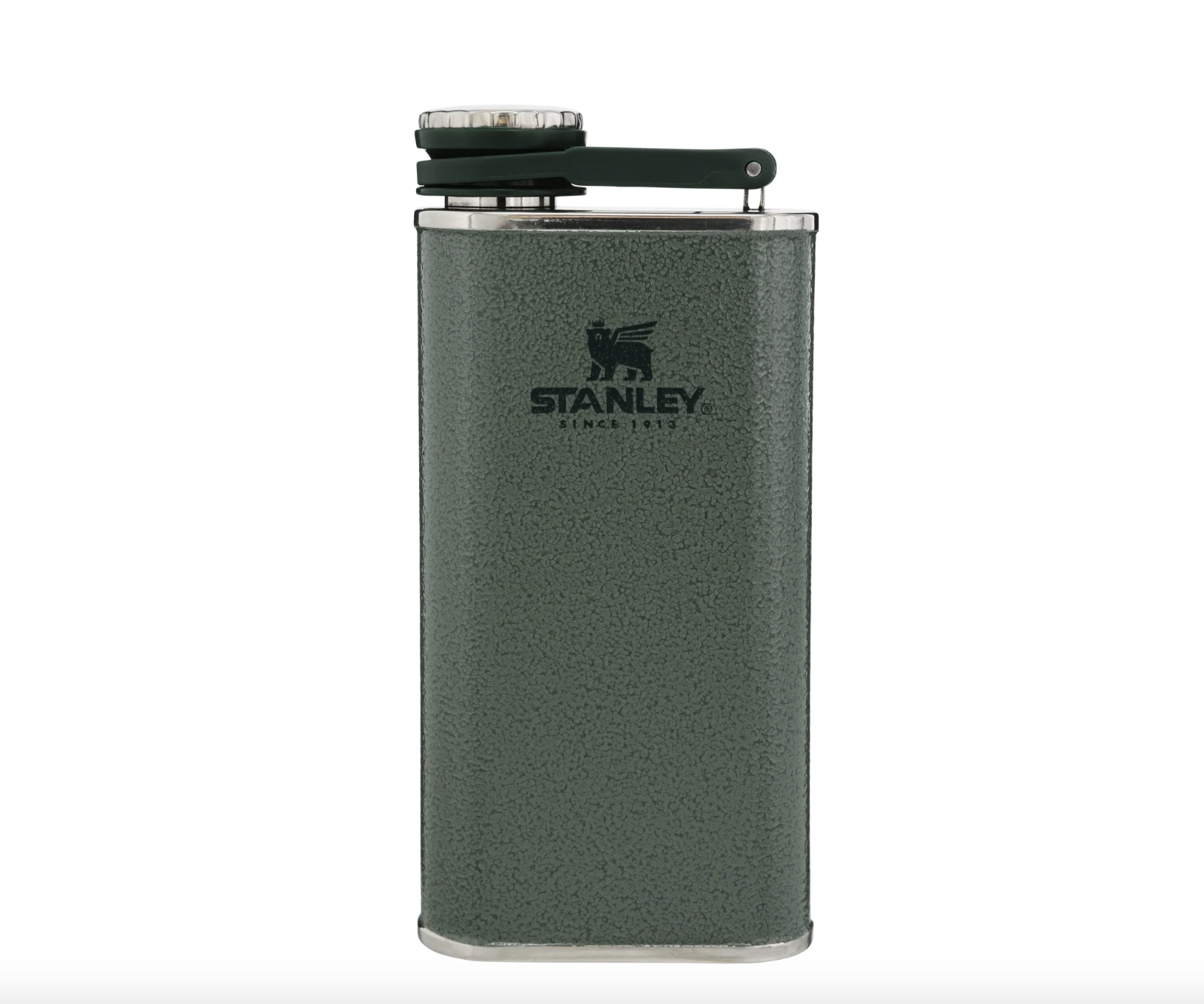 Stanley Classic Easy Fill wide mouth flask 8oz Hammertone Green stainless steel durable hip flask