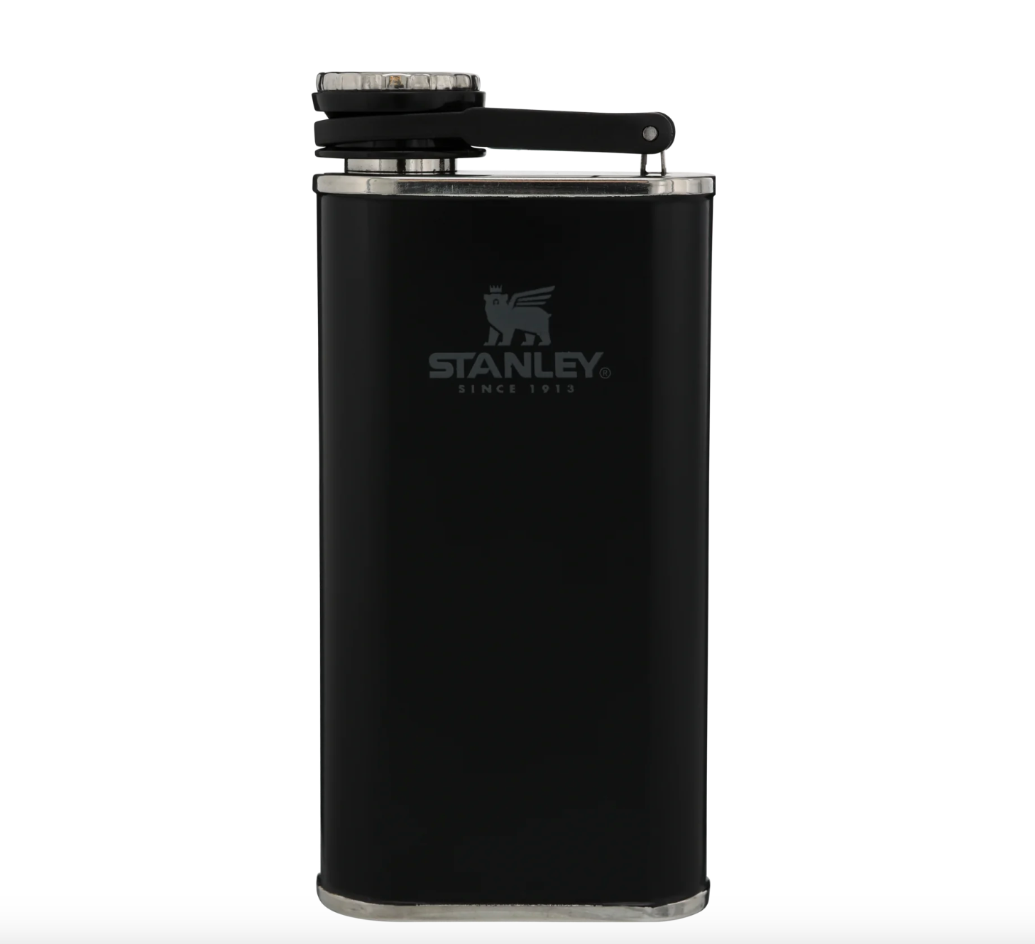 Stanley Classic Easy Fill wide mouth flask 8oz matte black stainless steel durable design