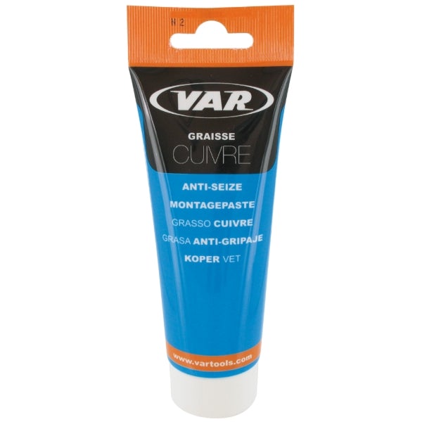 VAR NL-78600 Anti-Seize Copper Grease 100mL providing corrosion protection and smooth assembly for bike components and threads