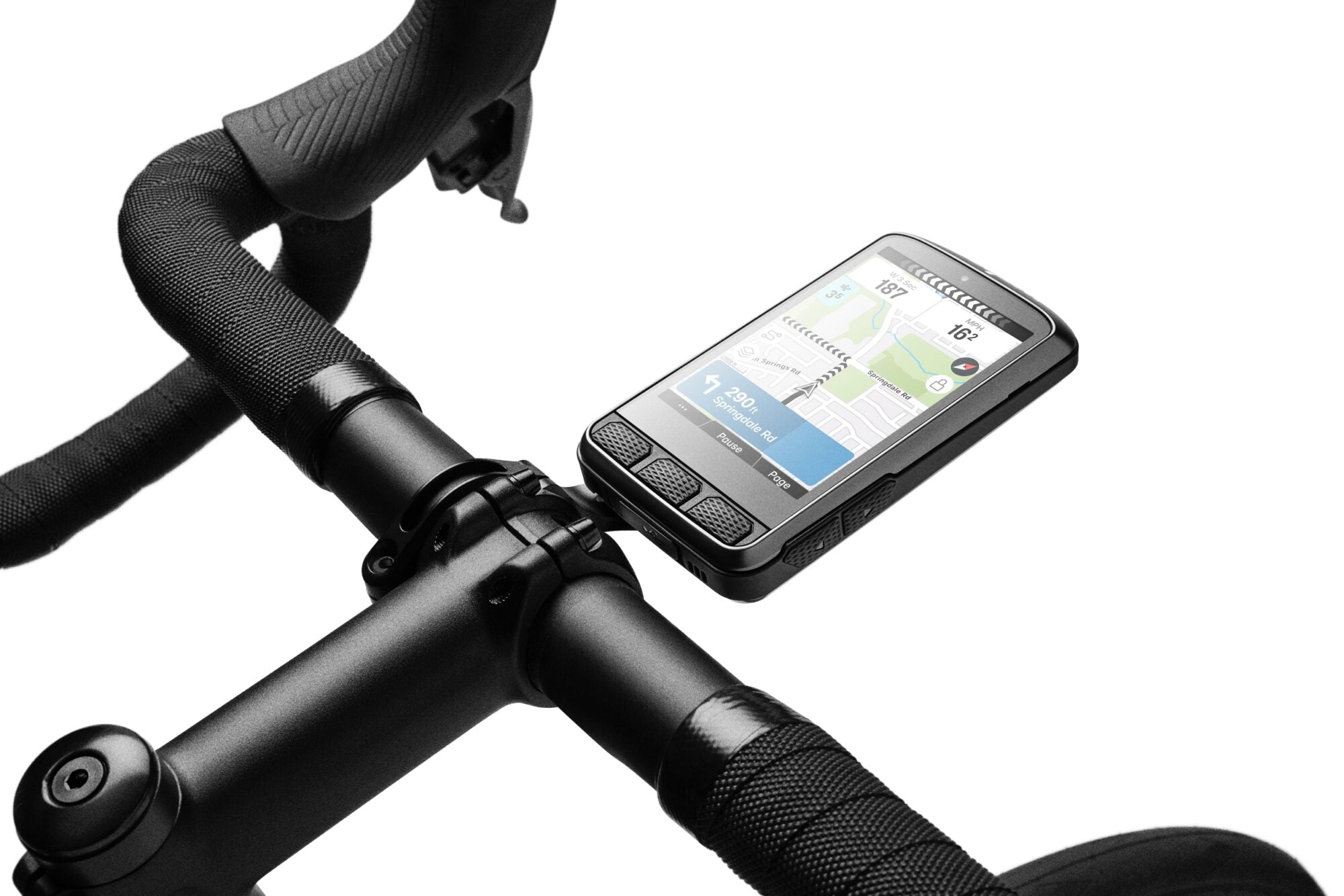 Wahoo ELEMNT ACE GPS cycling computer with touchscreen and wind sensor