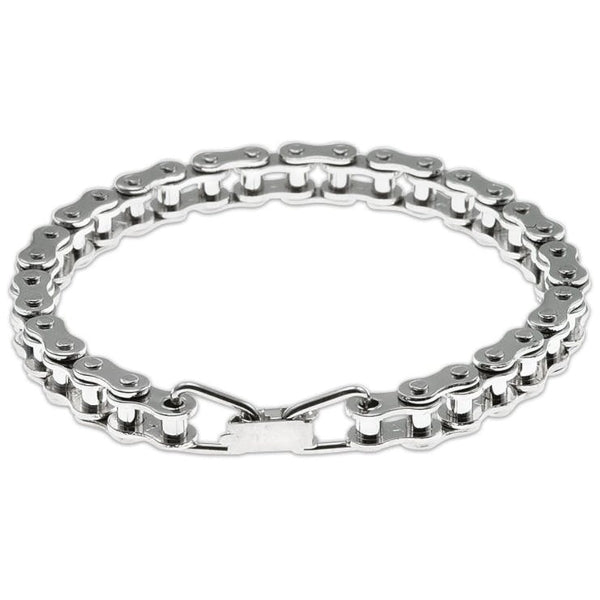 Wippermann Connex bracelet made from stainless steel bicycle chain links cycling inspired jewelry
