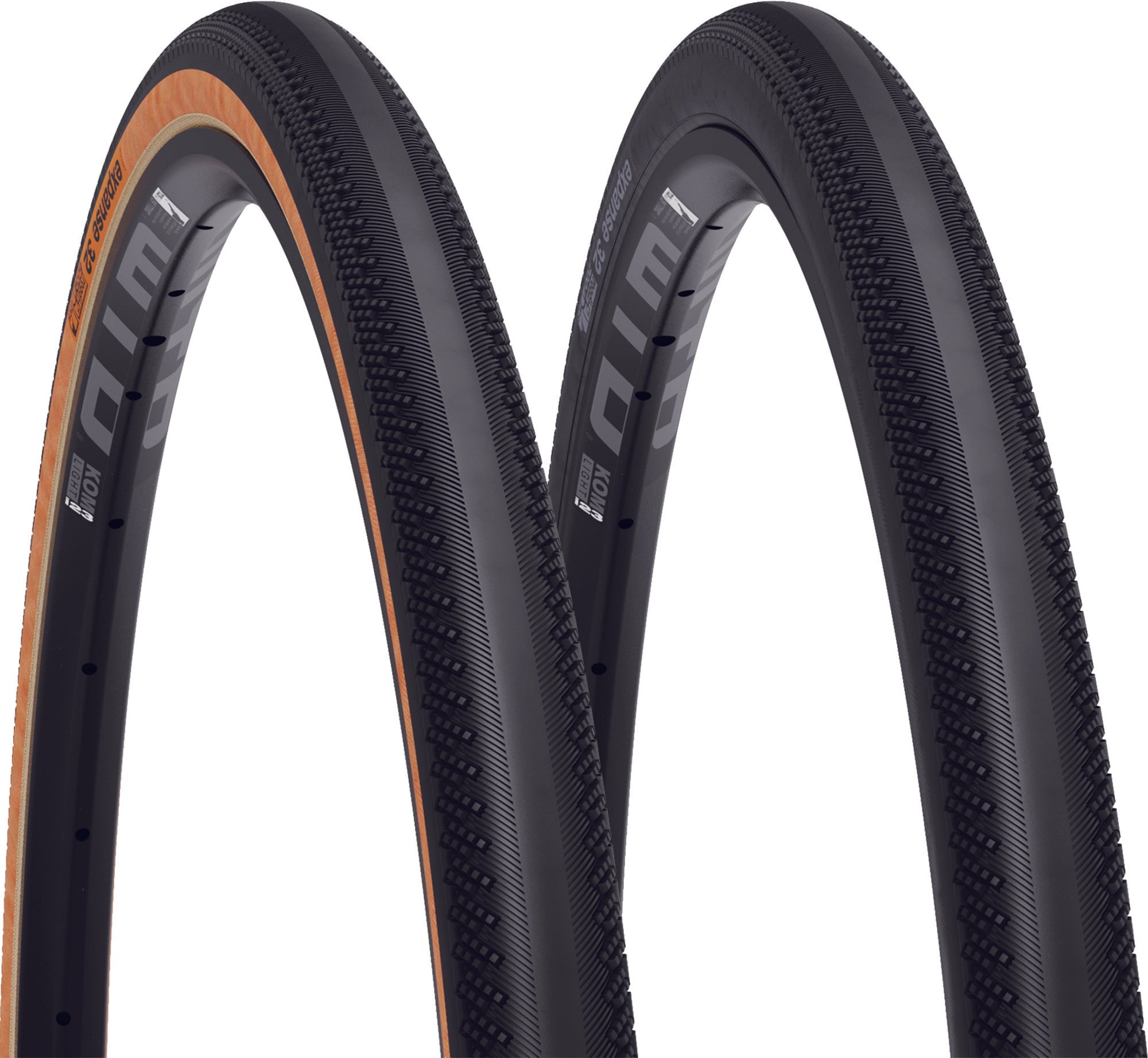 WTB Expanse TCS tubeless tire mounted on gravel / road bike, showing tread and sidewall design
