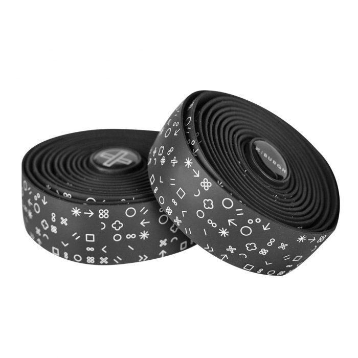 Burgh Hieroglyph Handlebar Tape White Print premium grip cycling bar wrap