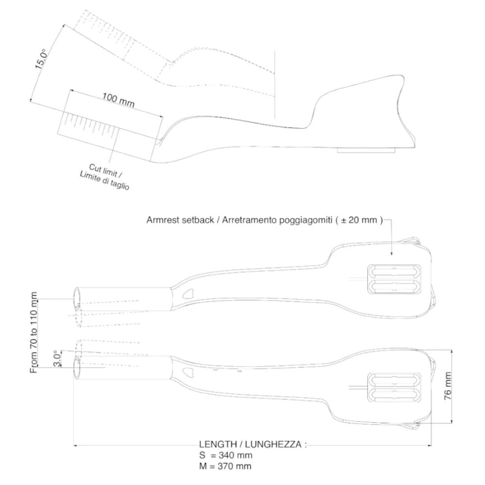 Deda Elementi Jet 2 Evo carbon aero handlebar extensions